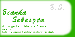 bianka sebeszta business card